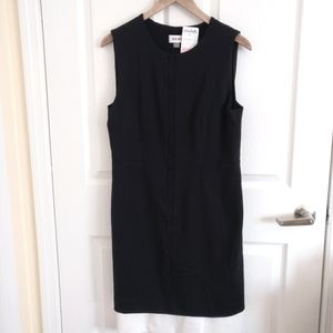 Black Fitted Lined Tank Sheath Dress, 10